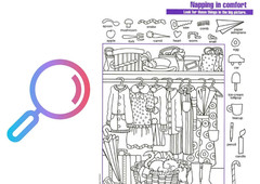 English Find the Hidden Pictures Game Activity Worksheets for Children