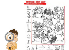 English Find the Hidden Pictures Game Activity Worksheets for Children